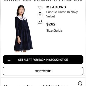 Navy Velvet Pasque Dress